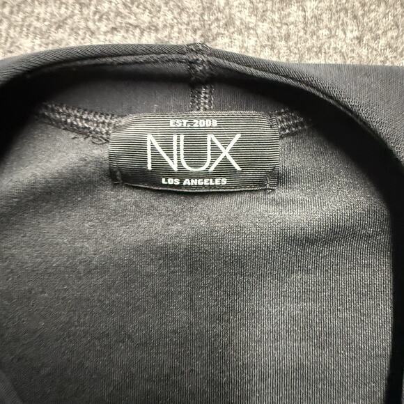 NUX Active Long Sleeve Workout Top Womens Medium Black Modal Stretch Yoga - Picture 2 of 6